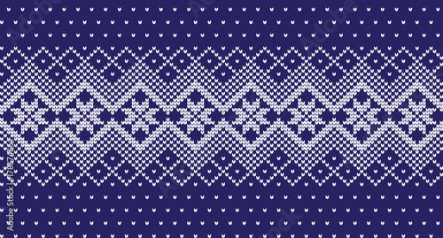 Winter festive Christmas knitted pattern woolen knitted