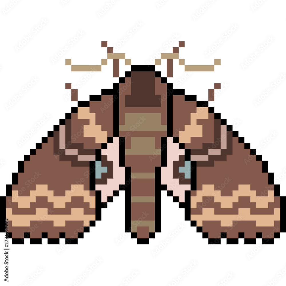 pixel art insect moth pixel art insect moth