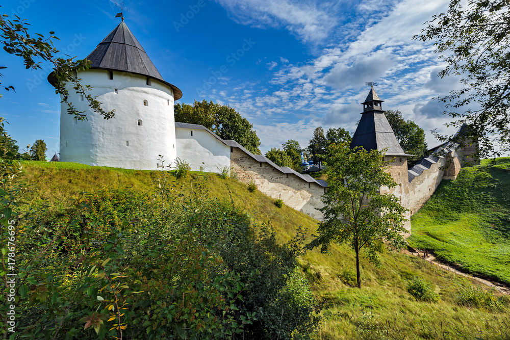 Holy Assumption Pskovo-Pecherskiy mens Monastery. Pechory, Pskov region, Russia.