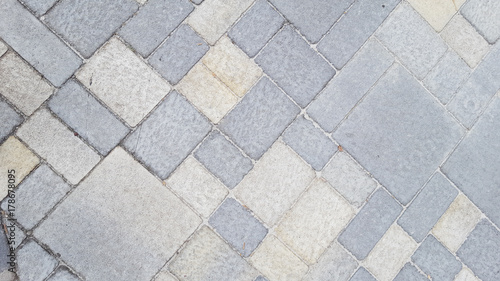 street Granite cobble stoned pavement background