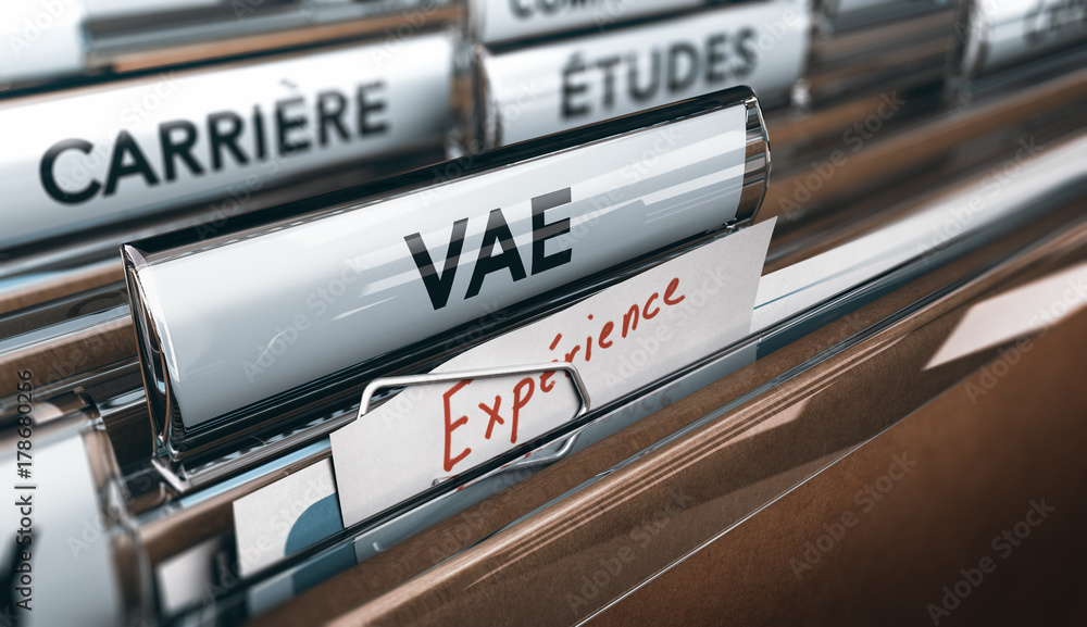 VAE, Dossier de Validation des Acquis de l'Expérience - obrazy, fototapety, plakaty 