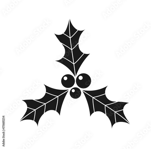 Christmas holly berry icon.