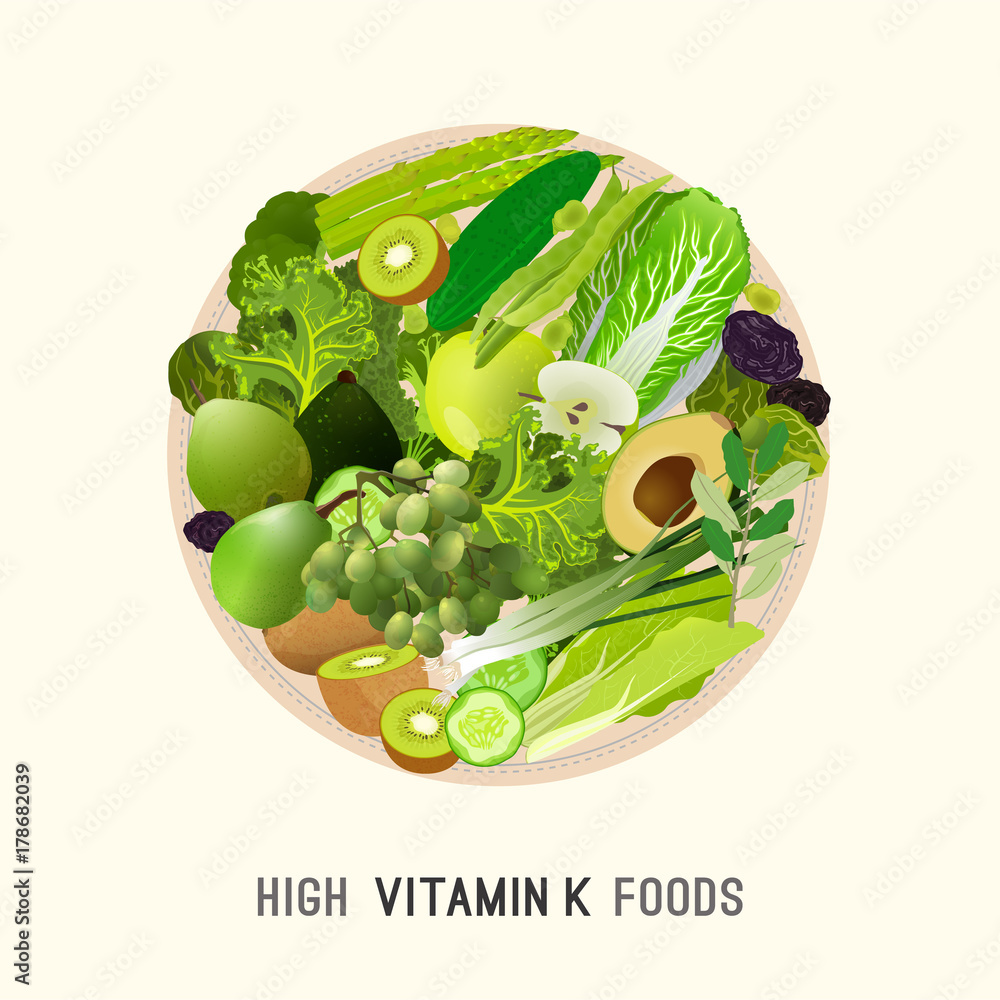 Vitamin K in Food Stock Vector Adobe Stock
