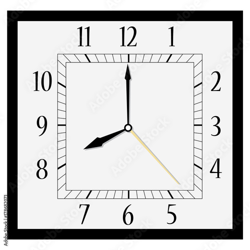 Square wall clock