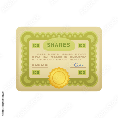 Stock Certificate - Novo Icons. A professional, pixel-aligned icon designed on a 64 x 64 pixel.  