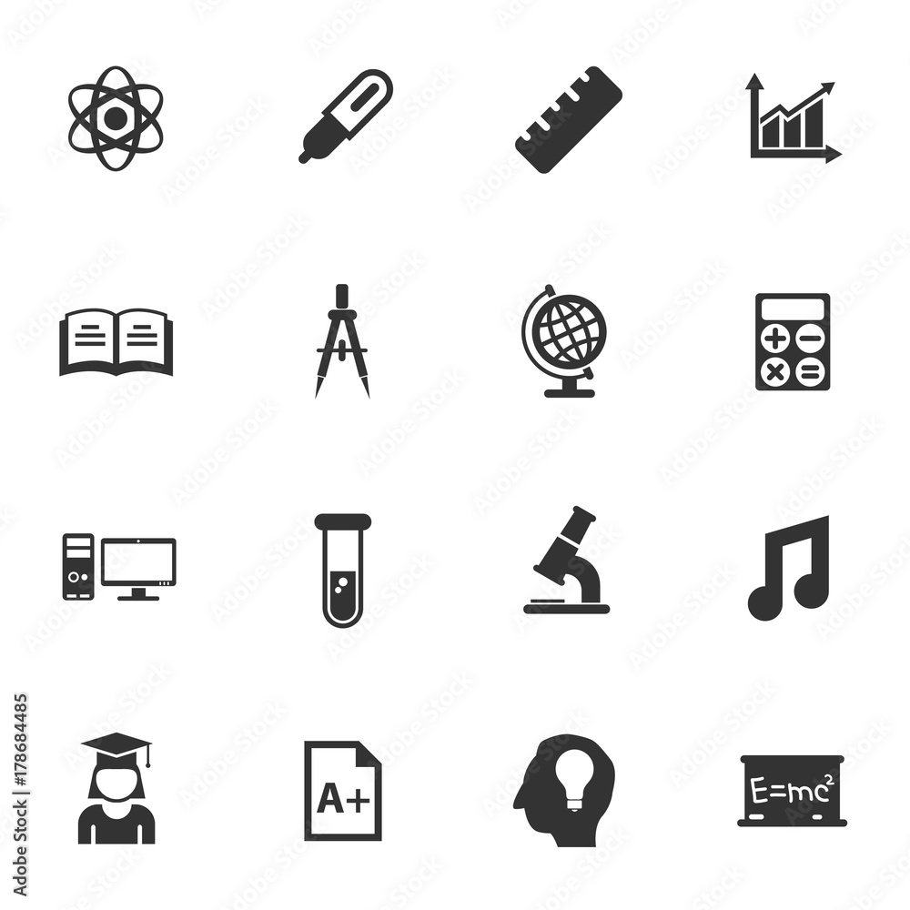 university icon set university icon set