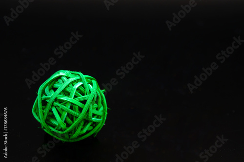ball of green rattan