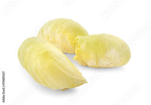 Durian , King of Fruits isolated on white background.