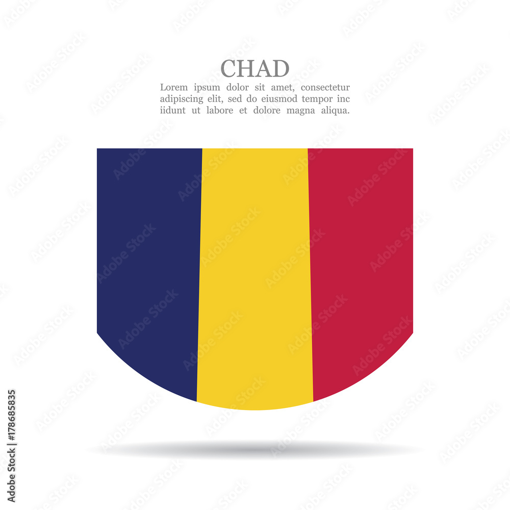 Fototapeta premium Chad national flag vector icon