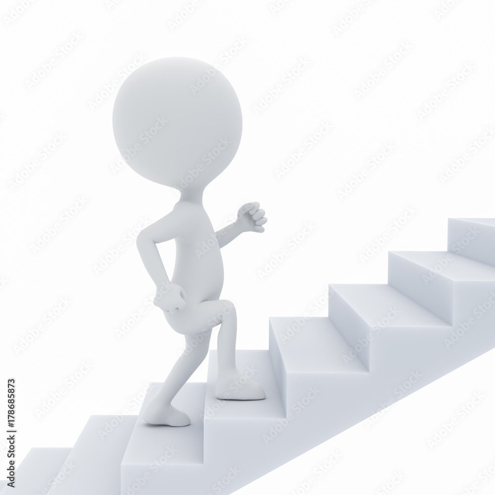 階段を上る人 Stock Illustration Adobe Stock