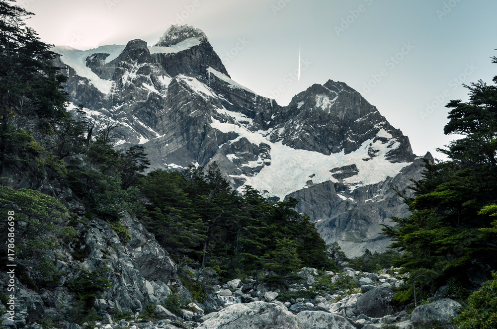 Glaciar del Frances in Torres del Paine national park in Chile