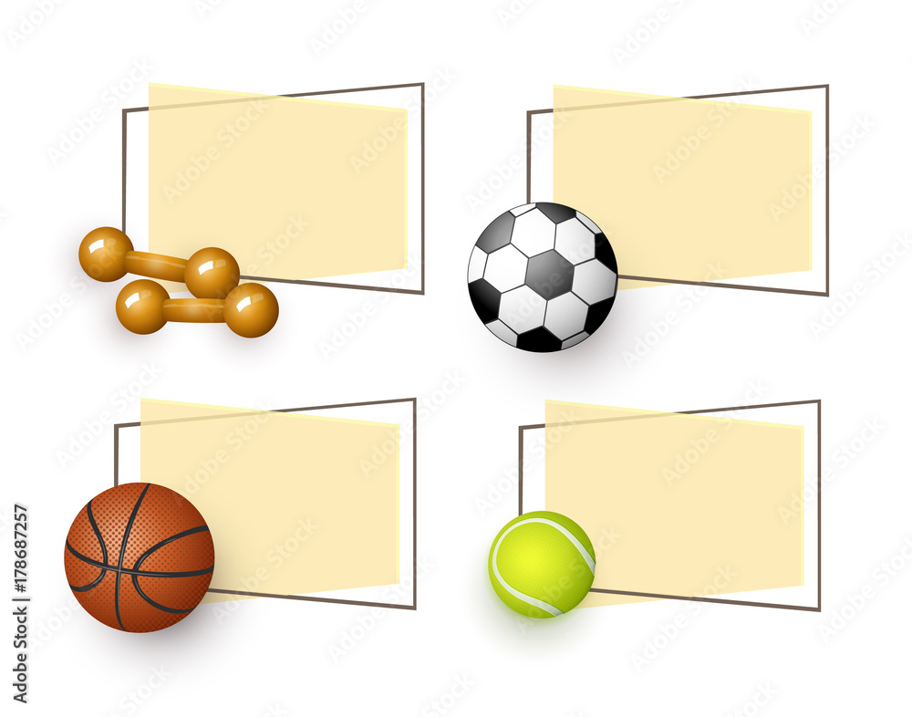 Basketball set sport equipment and accessories Vector Image