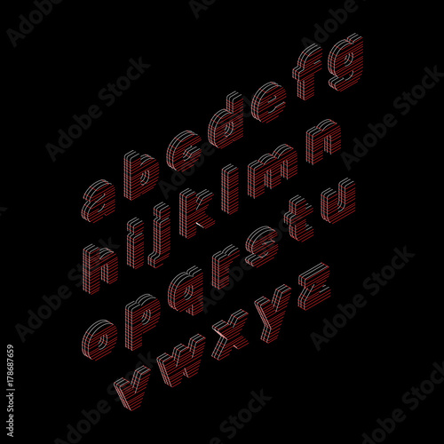 Alphabet letters of lines. ...