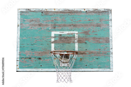 Basketball hoop isolated.