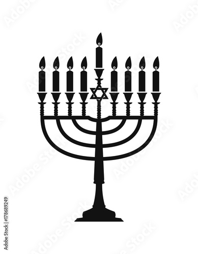 vector hanukkah menorah