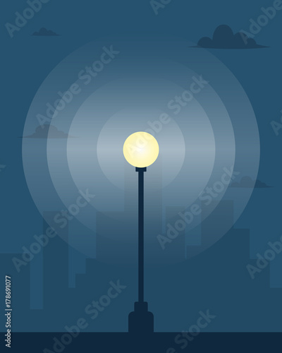 Street lights at night