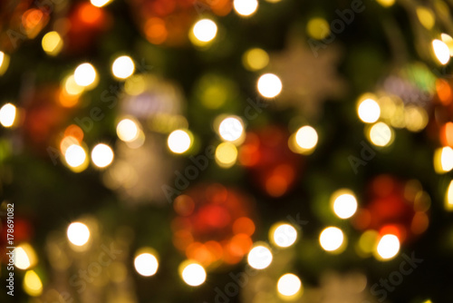 bokeh abstract background of Christmas tree