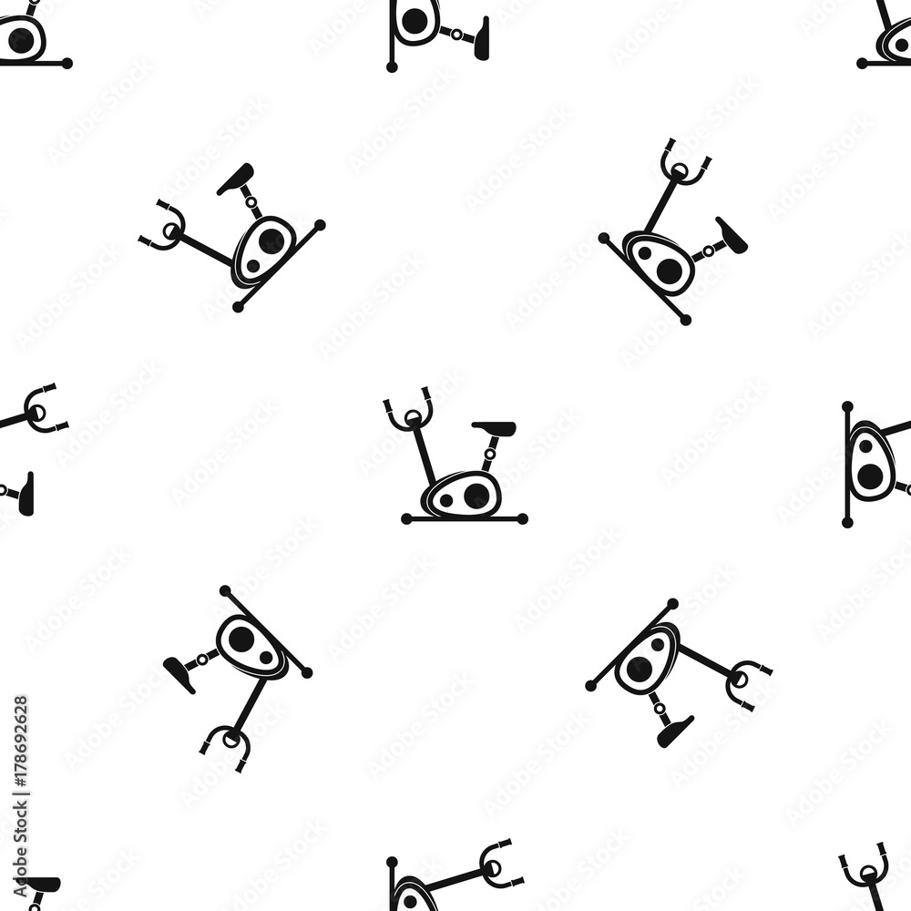Exercise bike pattern seamless black Exercise bike pattern seamless black