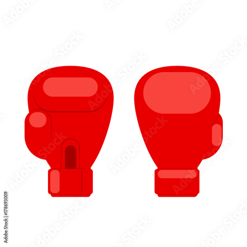 Red boxing glove icon, front and back.