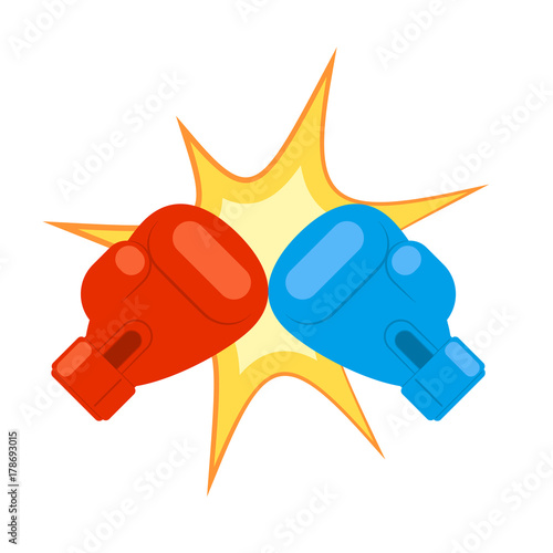 Boxing gloves fight icon