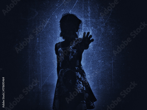 Scary ghost woman in Haunted House