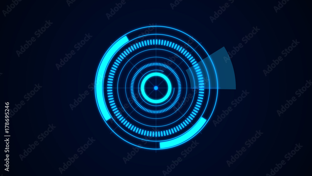 spinning circles abstract HUD user interface