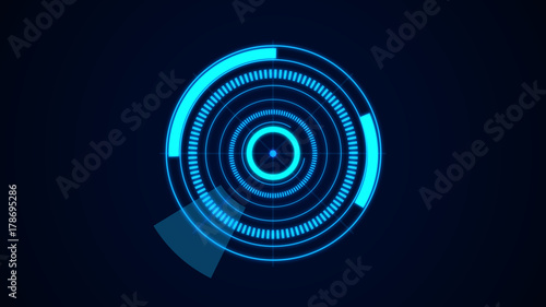 spinning circles abstract HUD user interface