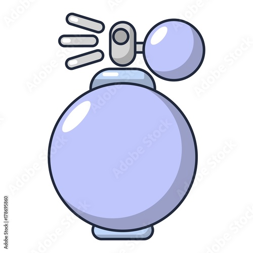 Perfume spray icon, cartoon style