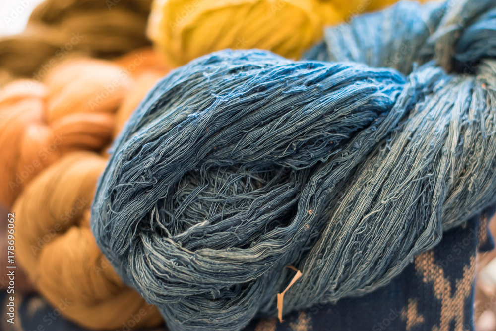 Hand-woven cotton in blue