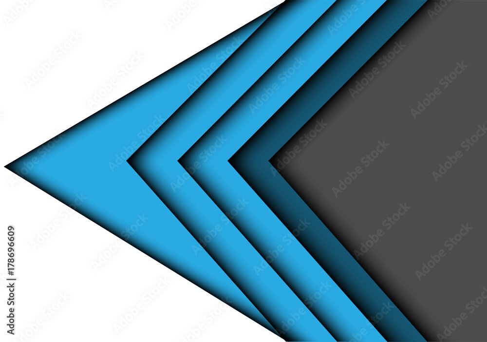 Abstract blue arrow speed gray on white design futuristic background vector illustration. Abstract blue arrow speed gray on white design futuristic background vector illustration.