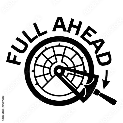 Full ahead icon, simple style