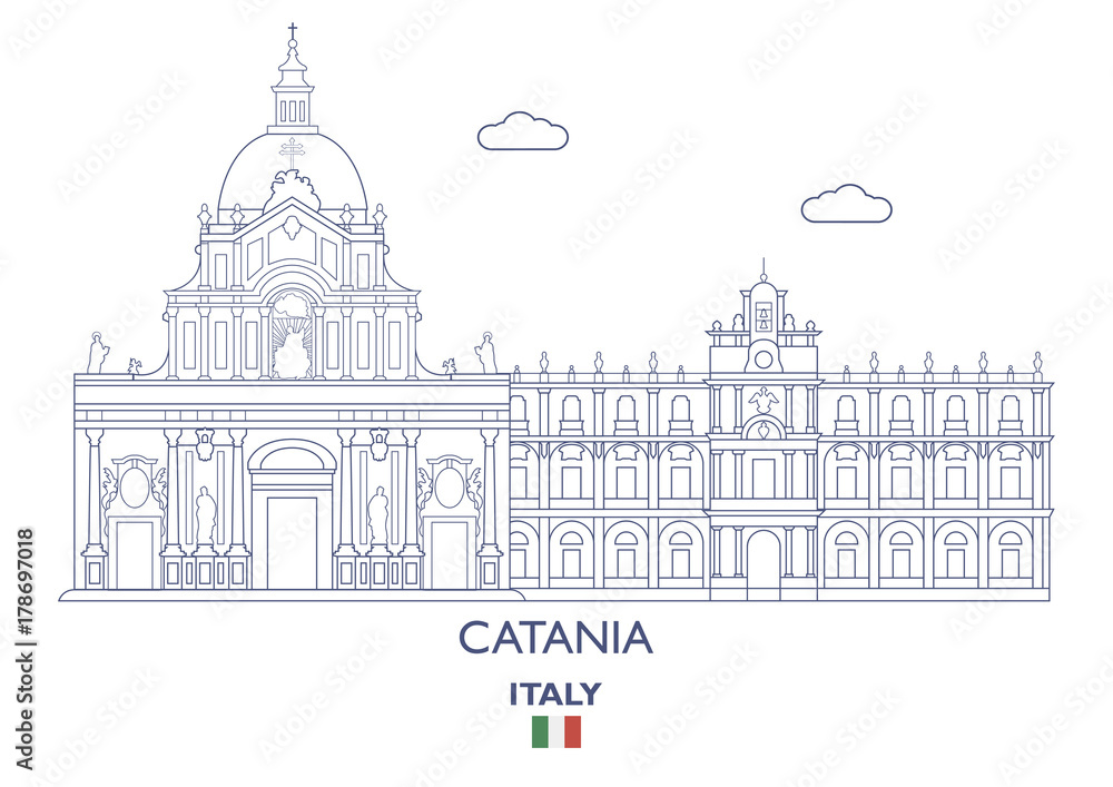 Catania City Skyline, Italy