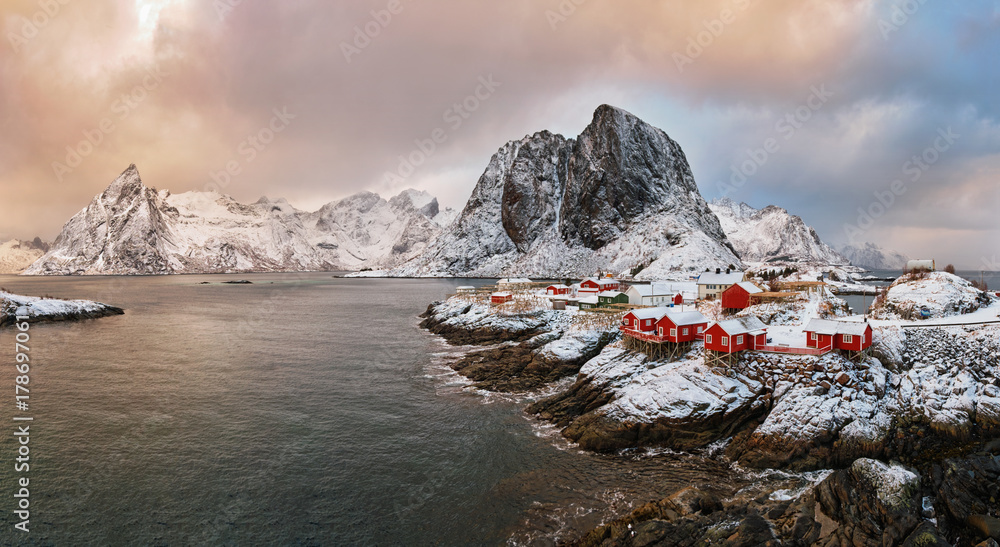 Hamnoy fishing village on Lofoten Islands, Norway 