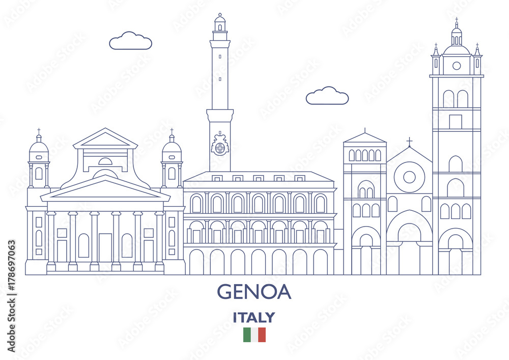 Genoa City Skyline, Italy