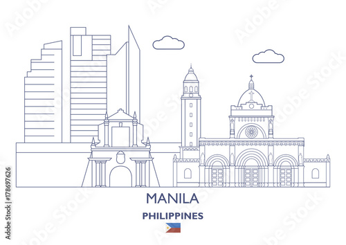 Manila City Skyline  Philippines