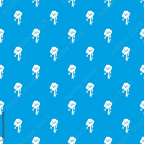 Dripping slime pattern seamless blue