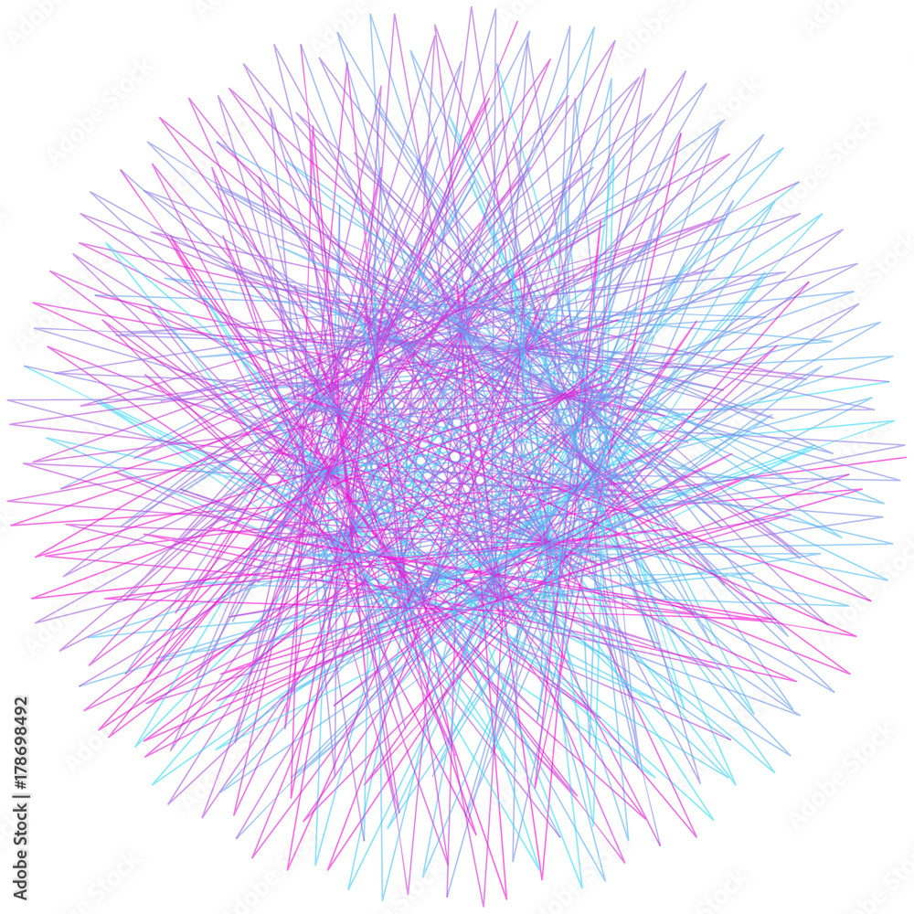 Abstract illustration with purple and blue intersecting lines Abstract illustration with purple and blue intersecting lines