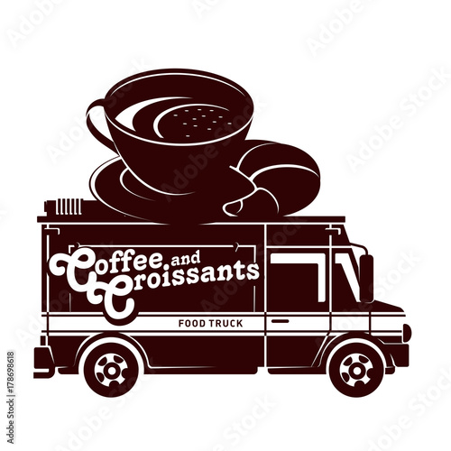 food truck vector logo template