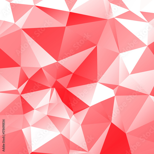 Light red polygonal illustration consist of triangles. Triangular design for your business. Creative geometric background in Origami style with gradient.