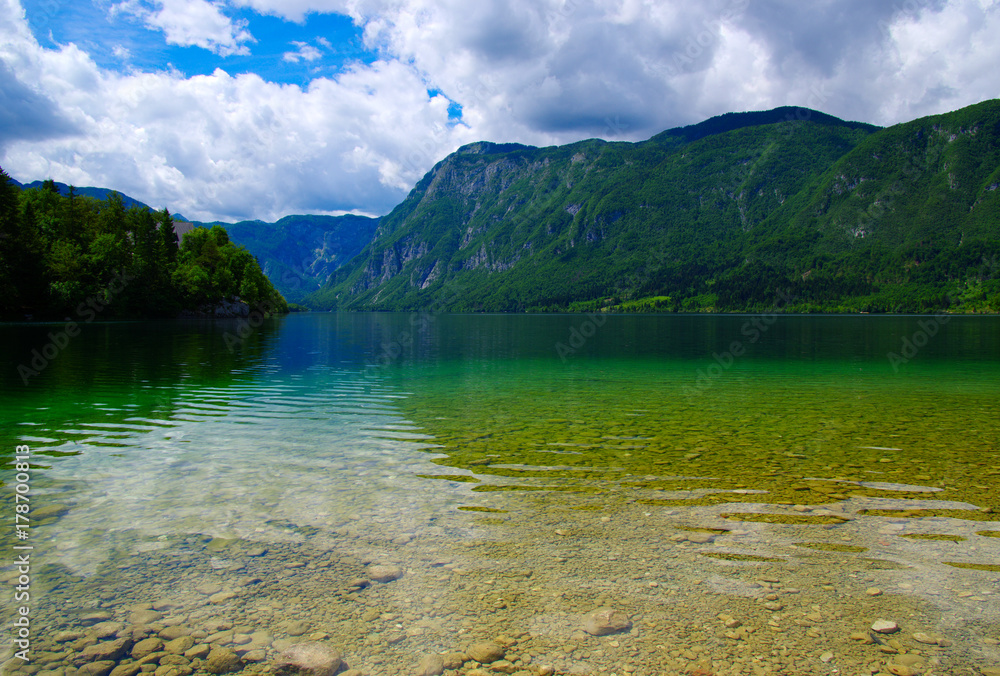 Mountain lake on sky Mountain lake on sky