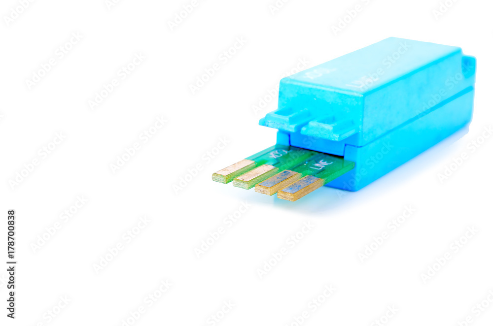 Fototapeta premium telephone line splitter on white background