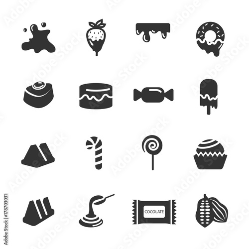 chocolate icon set 3, vector eps10