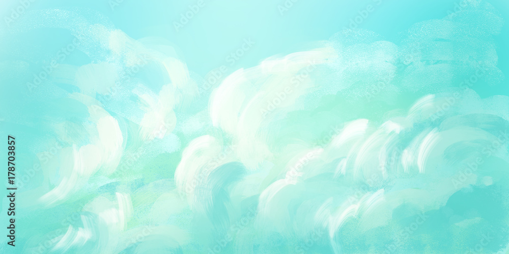 Obraz premium Abstract Illustration of the Sky. Digital painting.