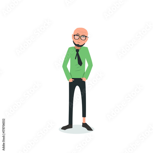 Exhausted and completely wiped out cartoon guy in casual clothes, gesturing. Vector illustration. Modern flat design.