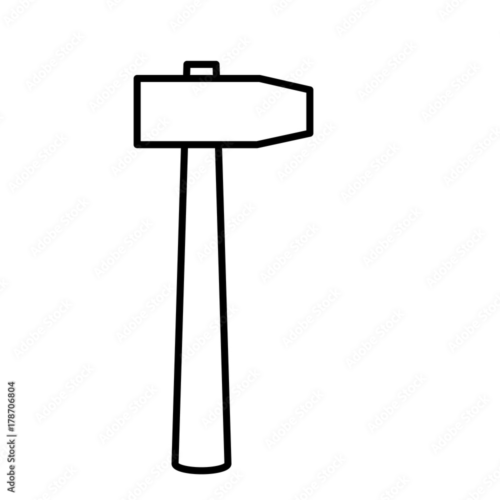 Mallet construction tool icon vector illustration graphic design Mallet construction tool icon vector illustration graphic design