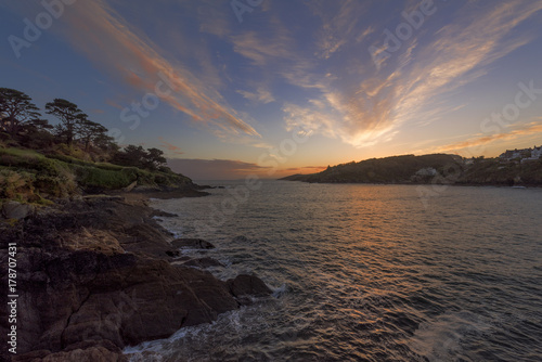 Cornish sunset from Polruan in Cornwall