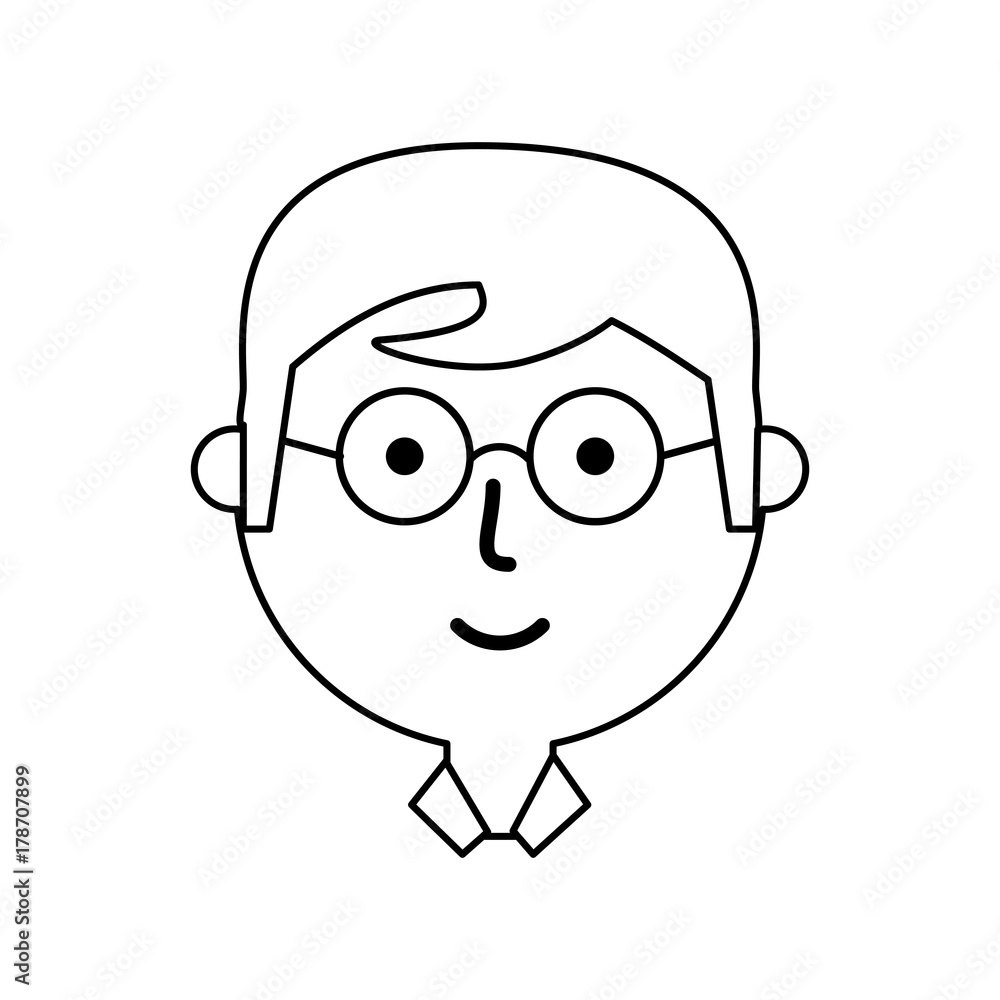 cartoon man with glasses icon over white background vector illustration cartoon man with glasses icon over white background vector illustration