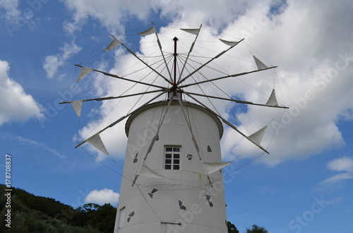 日本 四国 香川県 小豆島 道の駅 オリーブ公園 ギリシャ風車 Japan Shikoku Kagawa Syodo shima Road Station olive park Greece windmill