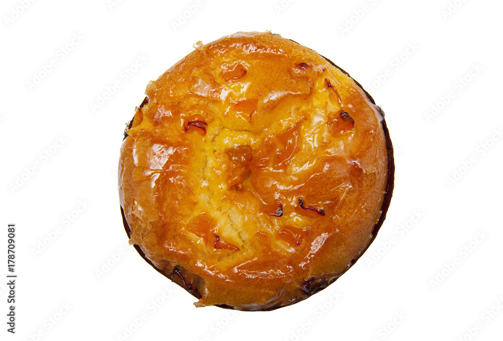 Cake with apricot isolated on the white background Cake with apricot isolated on the white background
