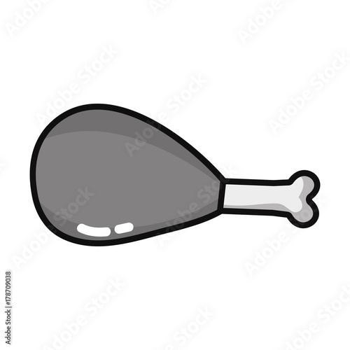 grayscale chicken thigh roast resh food
